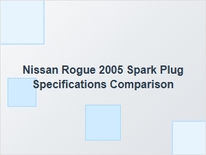 Nissan Rogue Spark Plug Specifications Comparison